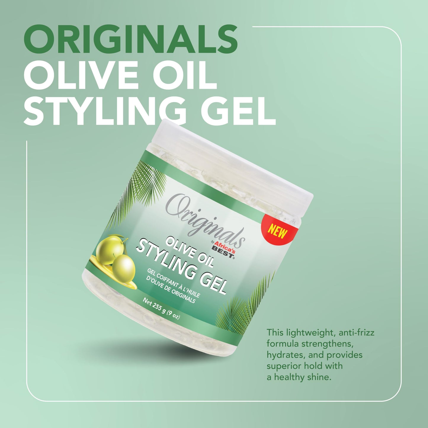 Originals by Africa's Best Olive Oil Styling Gel - for Non-Flaky, Superior Hold and Shine - 9 oz Beauty & Personal Care Originals by Africa's Best