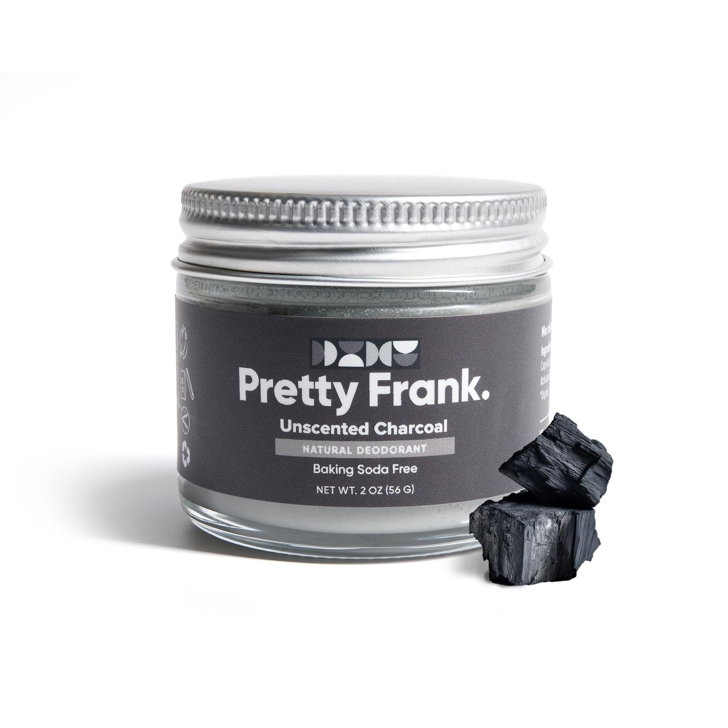 Pretty Frank Unscented Charcoal Aluminum-Free Deodorant Paste (Formerly Primal Pit Paste) Baking Soda-Free - Sensitive Skin, Long-Lasting Odor Control Beauty and Personal Care PRETTY FRANK