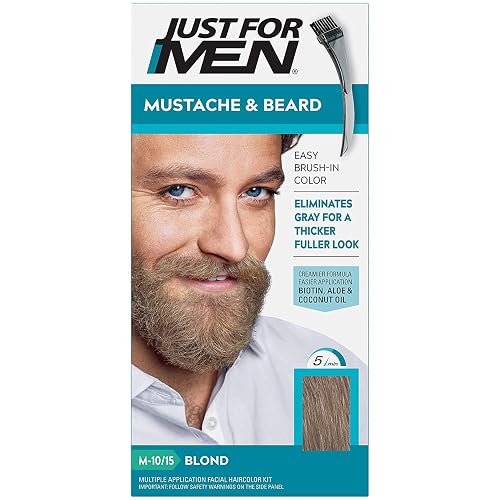 Just For Men Mustache & Beard Brush-In Color Gel, Blond M-10/15 1 Each (Pack Of 2) Beauty & Personal Care Just for Men