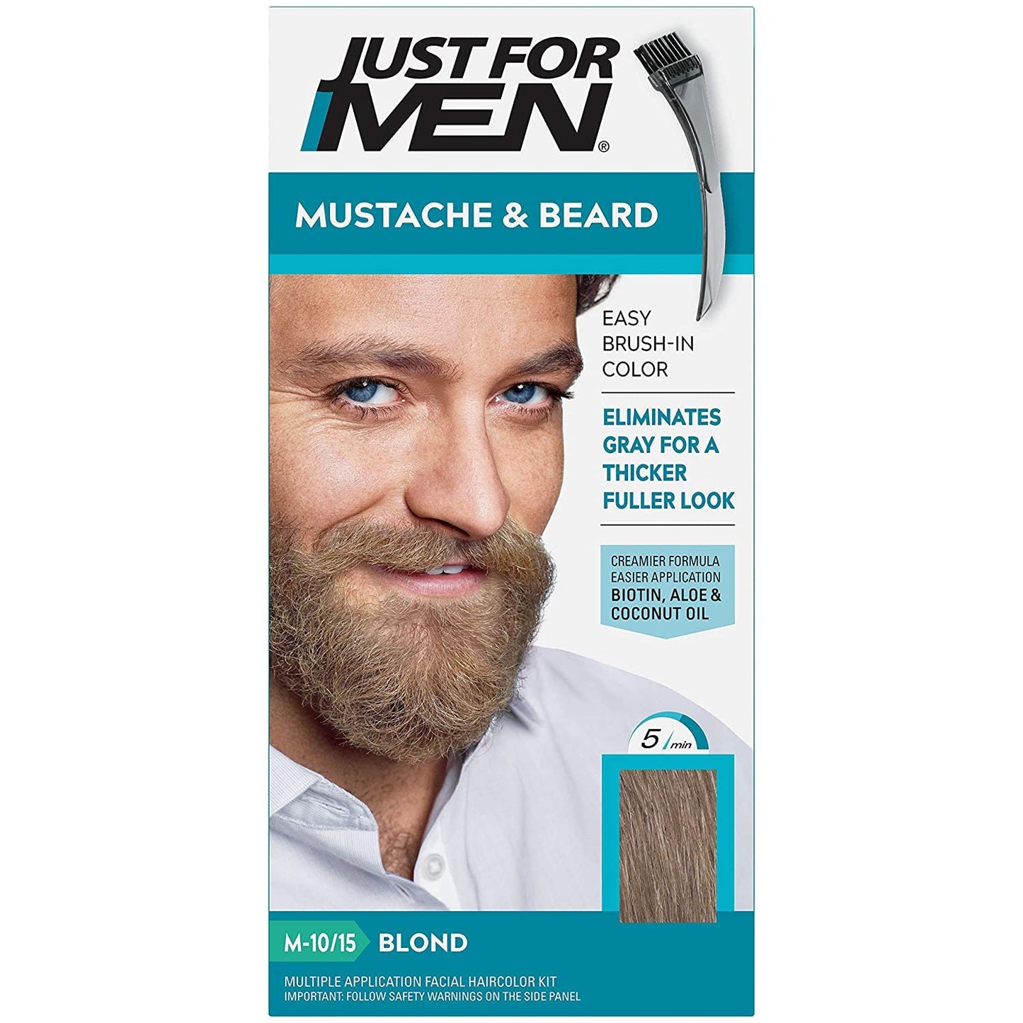 Just For Men Mustache & Beard Brush-In Color Gel, Blond M-10/15 1 Each (Pack Of 2) Beauty & Personal Care Just for Men