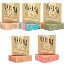 Varina Natural Carnival Variety Bar Soap - Gentle Cleansing for Sensitive Skin, Sweet and Vanilla - 5 Pack Beauty & Personal Care Varina