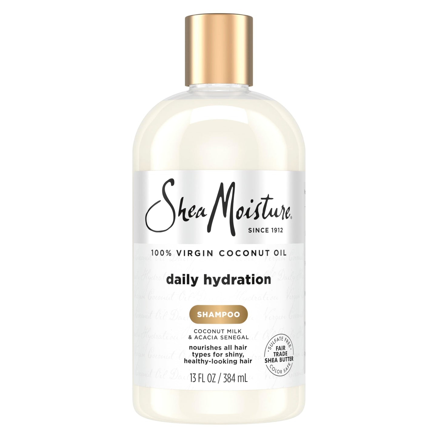 Shea Moisture Daily Hydration Shampoo Virgin Coconut Oil for All Hair Types Sulfate-Free 13 oz Beauty and Personal Care Shea Moisture
