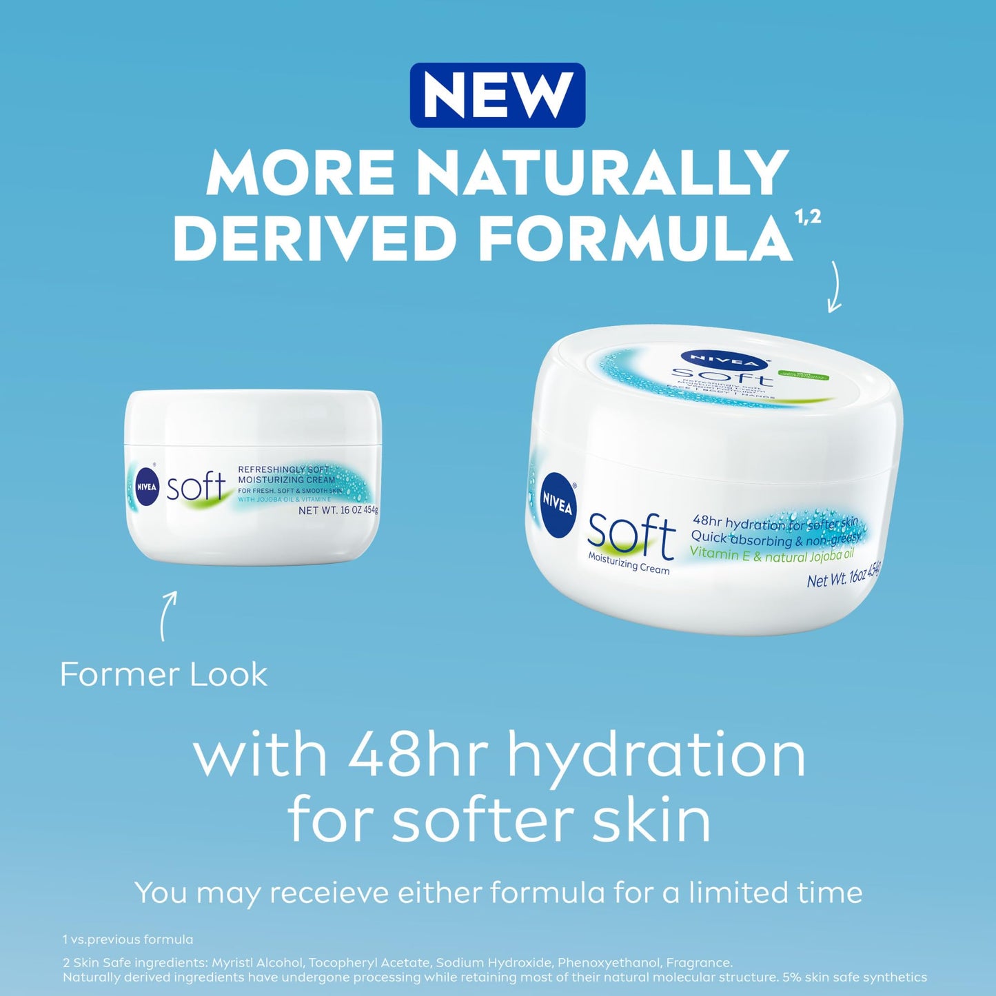 NIVEA Soft Refreshingly Soft Moisturizing Cream, Lightweight Body Moisturizer for Face, Body and Hands, Body Cream Enriched with Jojoba Oil Beauty & Personal Care NIVEA