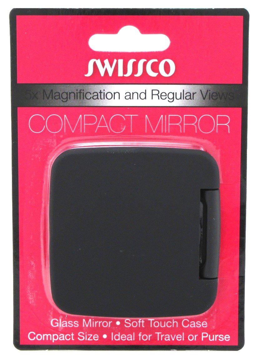 Swissco Mirror Compact & Magnifying 5X, Black, 1 ea (SG_B001KNSHJC_US) Beauty & Personal Care Swissco