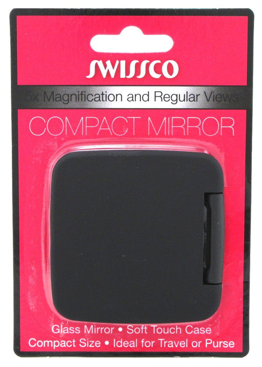 Swissco Mirror Compact & Magnifying 5X, Black, 1 ea (SG_B001KNSHJC_US) Beauty & Personal Care Swissco