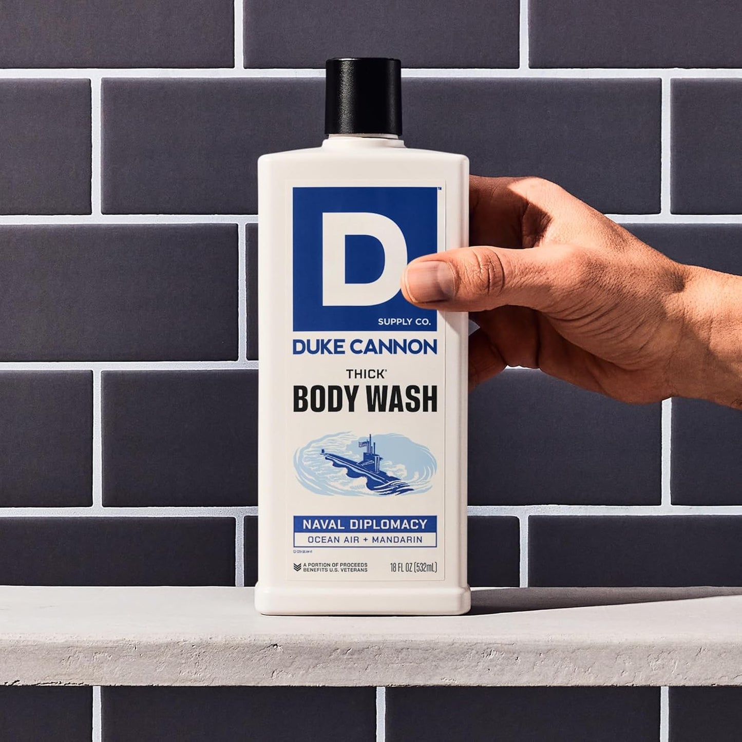 Duke Cannon Supply Co. Thick High Viscosity Body Wash - 3X Thicker, Cleansing Shower and Bath Gel, Mineral-Enriched Body Wash - Citrus Musk + Beauty & Personal Care Duke Cannon Supply Co.