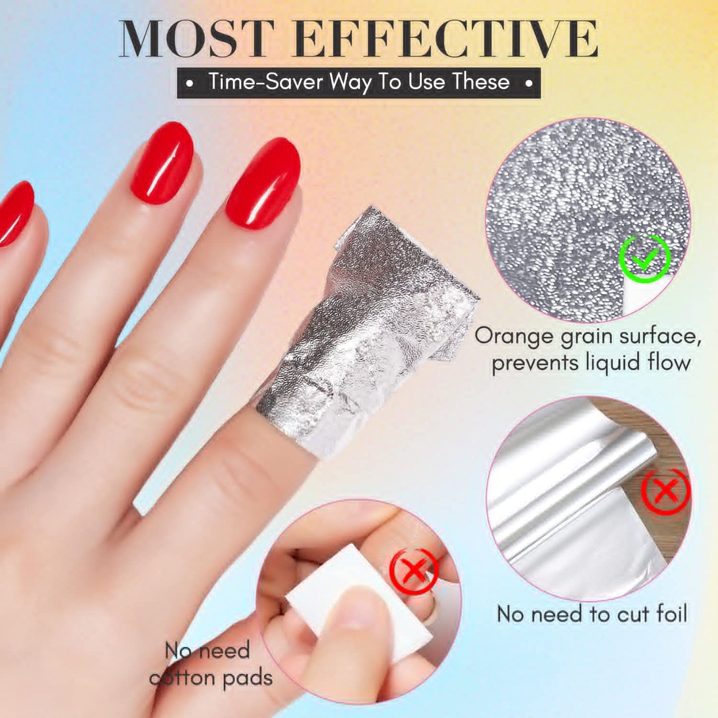 Makartt Nail Polish Remover Set - 200 pcs Foil Nail Wraps with Cuticle Pusher, Soak Off Foils for Gel Remover with Lint-Free Larger Cotton Pads Beauty & Personal Care Makartt