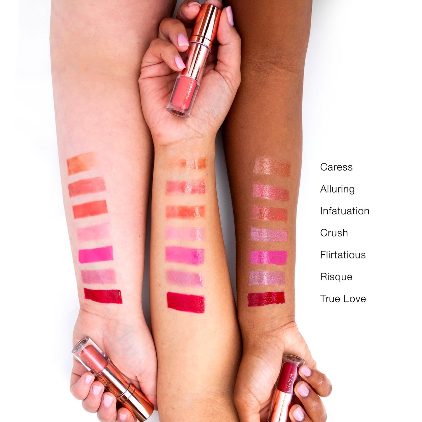 Kandi Koated Liquid Satin [Caress] Liquid Lip Color with High-Shine Finish | Rich Colors, Moisturizing Lip Shine, Paraben-Free, Cruelty-Free | Beauty Beauty & Personal Care Kandi