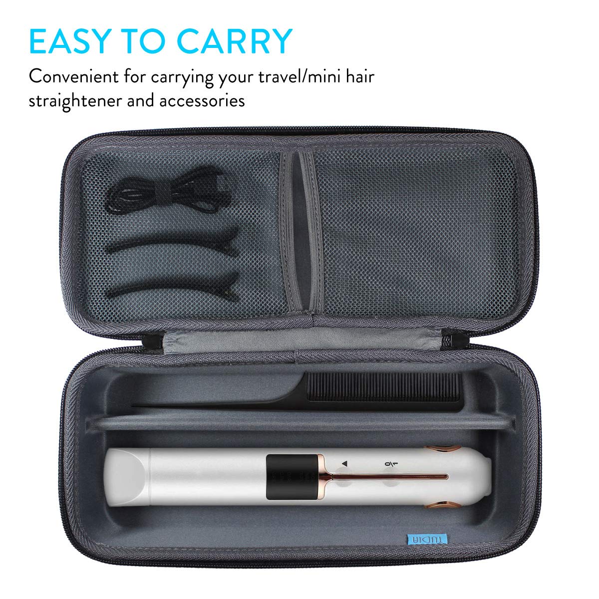 TUDIA EVA Empty Travel EVA Case Compatible with Remington Shine Therapy 1, ANNLARY, Conair Double Ceramic Flat Iron, L'ANGE Mini Travel Size Hair Beauty & Personal Care TUDIA