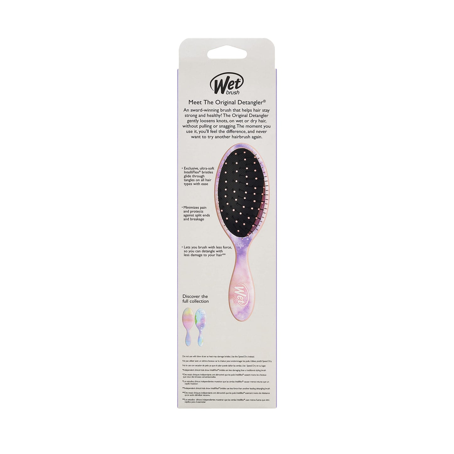 Wet Brush Original Detangler Hair Brush, Color Wash, Watermark, Ultra-Soft IntelliFlex Bristles - Detangling Hairbrush Glides Through Tangles For Wet Beauty & Personal Care Wet Brush