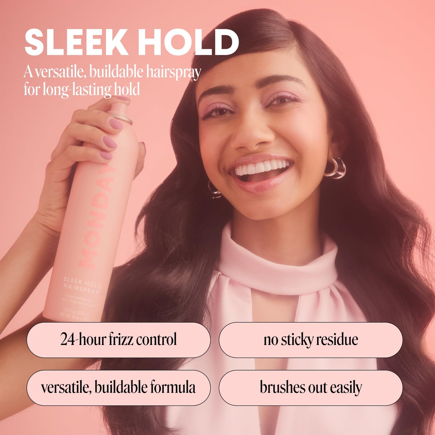 MONDAY HAIRCARE SLEEK HOLD Hairspray for long-lasting finish 329 mL Beauty & Personal Care MONDAY HAIRCARE