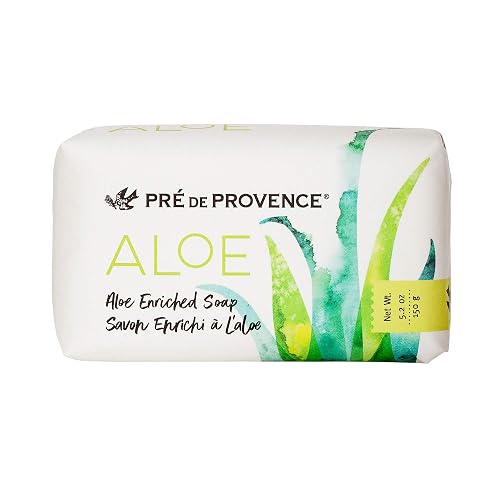 Organic Aloe Collection Hydrating Enriched Daily Bar Soap (5.2oz), Fresh Cucumber Scent Beauty & Personal Care Pre de Provence