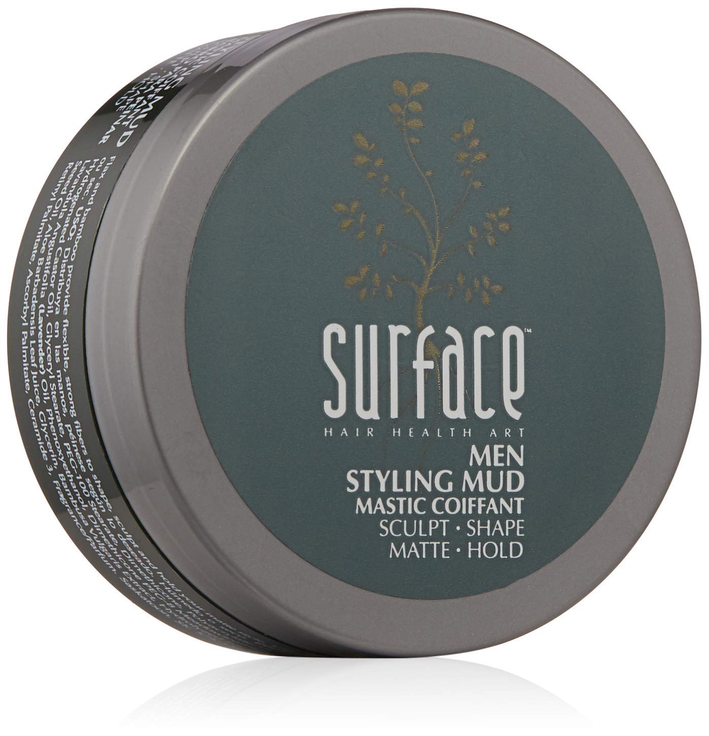 SURFACE Hair Men Styling Mud - Flax and Bamboo Provide Flexible Strong Fibers to Shape Sculpt and Hold Your Matte Style - 2.25 oz Beauty & Personal Care SURFACE