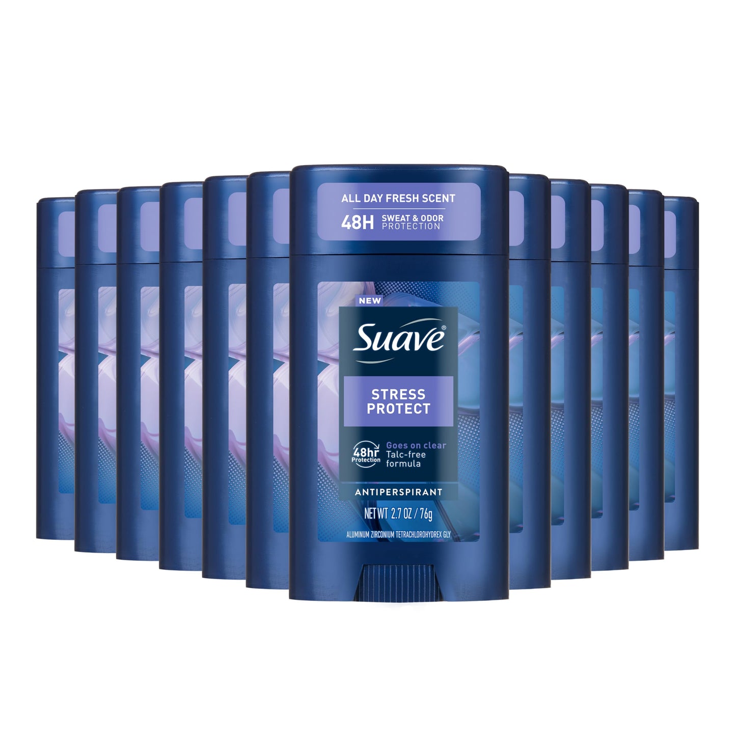 Suave Stress Protect Men’s Antiperspirant Deodorant, All Day Lavender & Cedarwood Scent, for 48hr Odor & Wetness Protection, 2.7oz, 12 Pack Beauty and Personal Care Suave