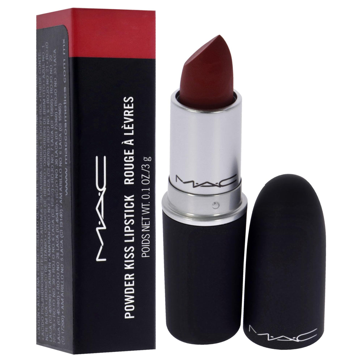 Powder Kiss Lipstick - 935 Ruby New by MAC for Women - 0.1 oz Lipstick Beauty & Personal Care MAC