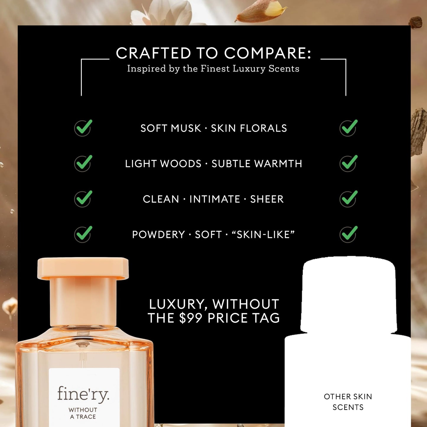 Fine'ry Without a Trace Hair + Body Fragrance Fine Mist Spray | Citrus, Woody Scent with Neroli Blossom, Cedarwood, Musk, Vegan & Cruelty-Free Beauty & Personal Care Fine'ry