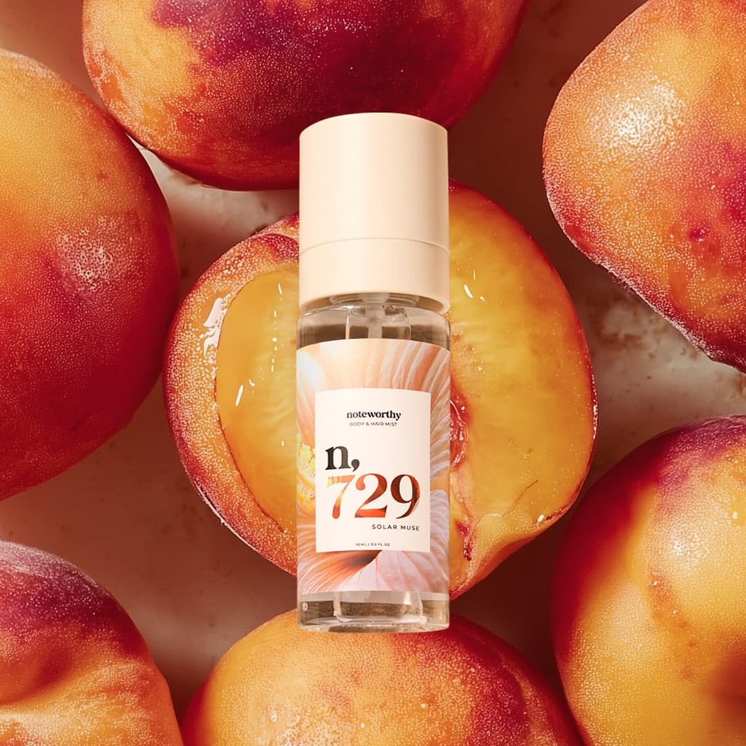 Noteworthy n,729 Solar Muse Body & Hair Mist - Orange Zest • Neroli Leaf • Cinnamon • Orange Blossom • Peach Skin • Jasmine • Toasted Vanilla • Amber Beauty & Personal Care Noteworthy