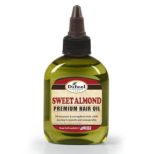 Difeel Premium Natural Hair Care Oil - Sweet Almond Oil 2.5 ounce Beauty & Personal Care Difeel