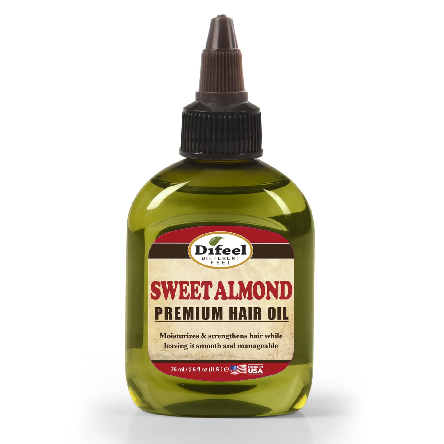 Difeel Premium Natural Hair Care Oil - Sweet Almond Oil 2.5 ounce Beauty & Personal Care Difeel