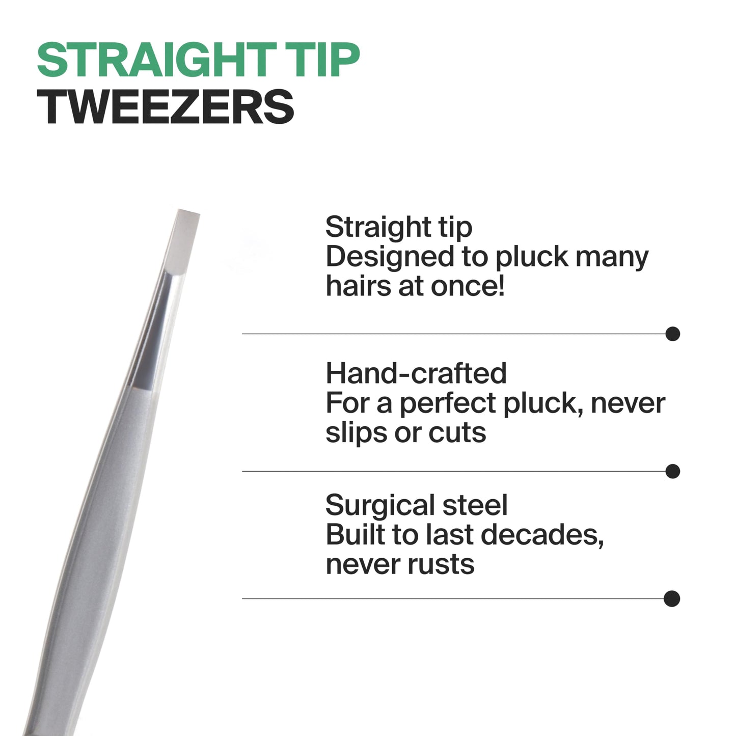 GERMANIKURE Straight Tweezers in Leather Case - Made in Solingen Germany Beauty & Personal Care GERmanikure