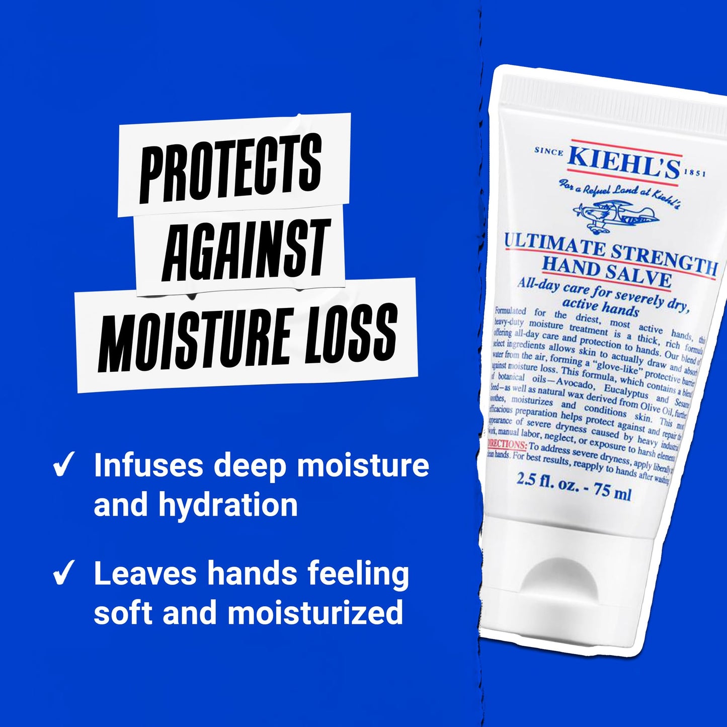 Kiehl's Ultimate Strength Hand Salve, Deeply Hydrating Hand Lotion, Thick and Rich Formula for Intense Moisture and Conditioning, Protects and Repairs Beauty and Personal Care Kiehl's