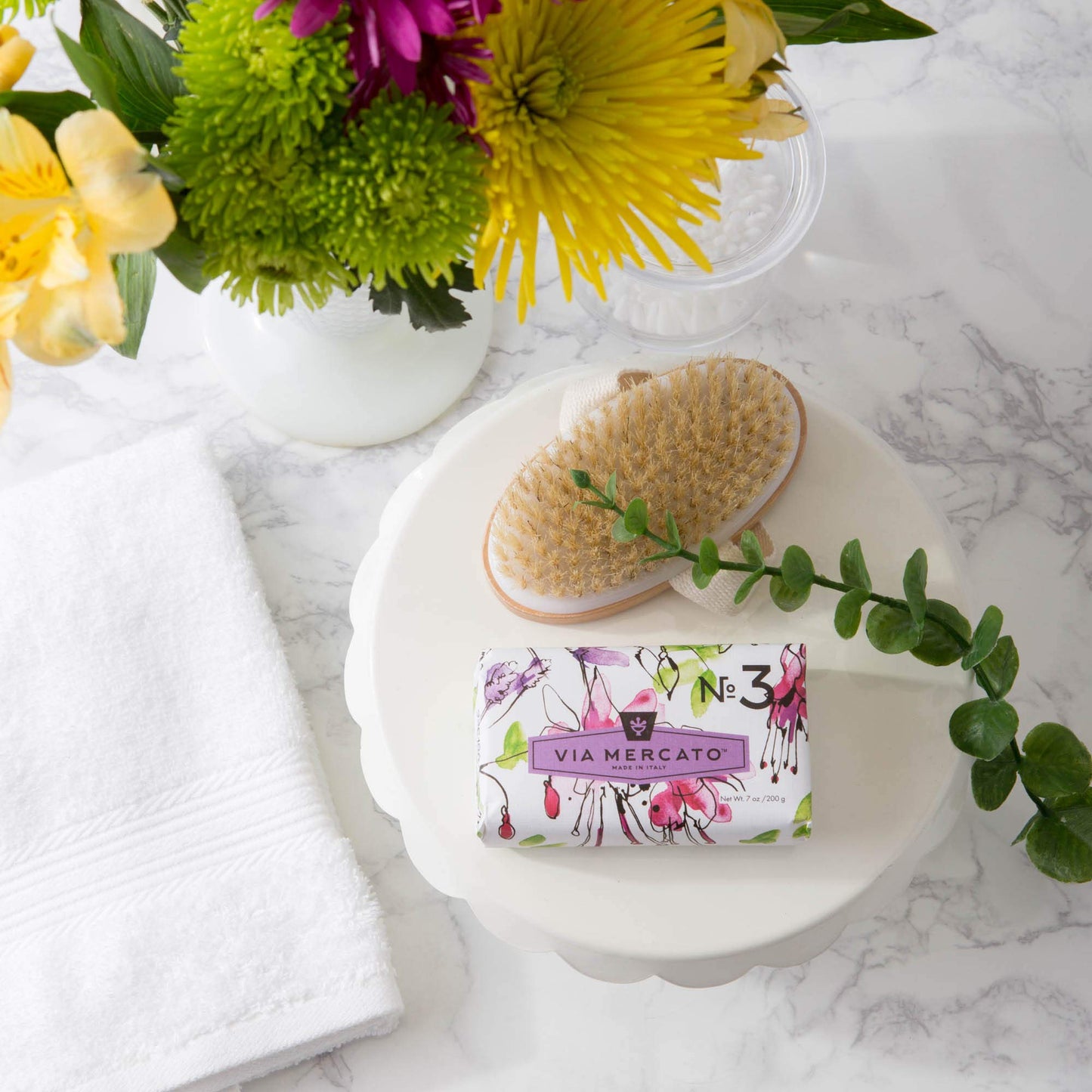 Via Mercato Italian Soap Bar (200 g), No. 3 - Pepe Rose, Lavender & Vanilla Bean Beauty & Personal Care Via Mercato
