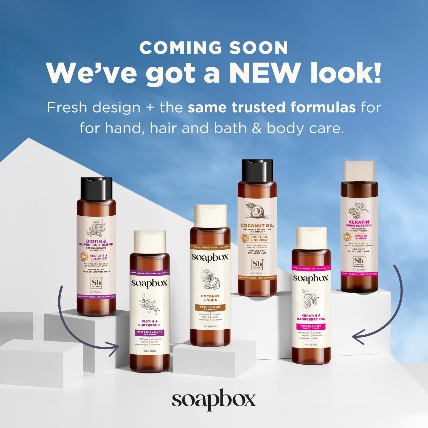 Soapbox Argan Oil & Vanilla Shampoo & Conditioner Set, Leaves Hair Smooth & Controls Frizz - Clean Ingredients Free of Harsh Chemicals, Sulfates Beauty & Personal Care Soapbox