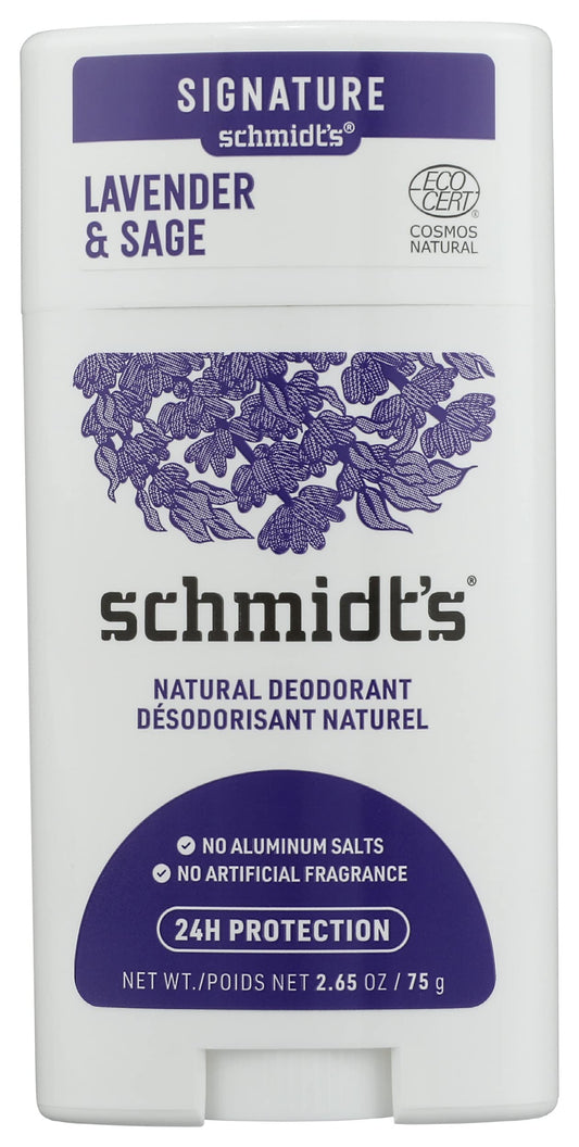 Schmidt's Aluminum Free Natural Deodorant for Women and Men, Lavender and Sage with 24 Hour Odor Protection, Vegan, Cruelty Free, 2.65 Oz Beauty and Personal Care Schmidt's Deodorant