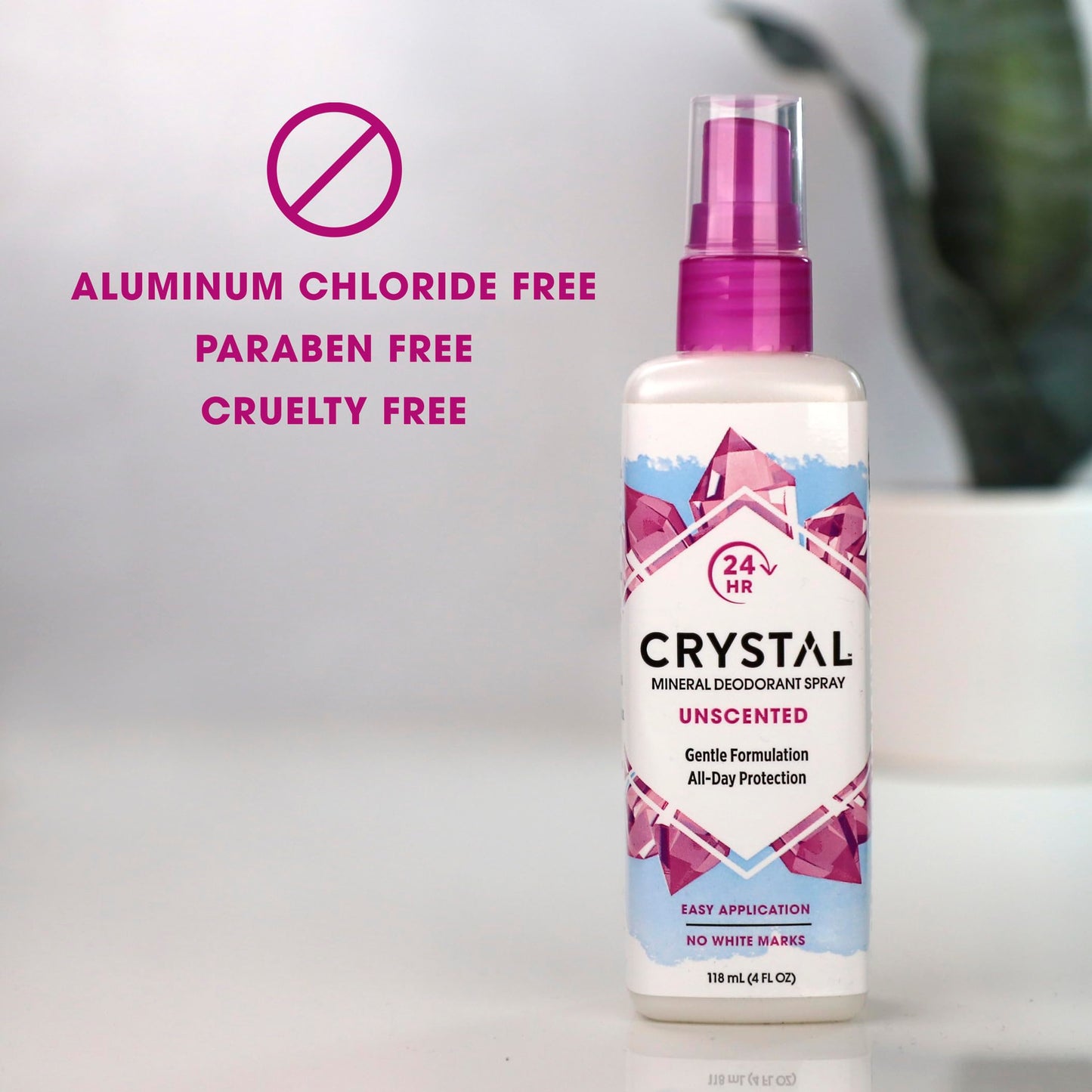 CRYSTAL Mineral Deodorant Spray- Unscented Body Deodorant With 24-Hour Odor Protection, Aluminium Chloride & Paraben Free, 4 FL OZ, Pack of 6 Beauty and Personal Care Crystal Essence