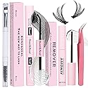 Lash Bond and Seal Kit 4 Pcs DIY Lash Extension with Waterproof Lashe Cluster Glue 72h Hold and Seal Lash Remover Tweezers Portable Eyelash Brush Beauty & Personal Care Qiveaory