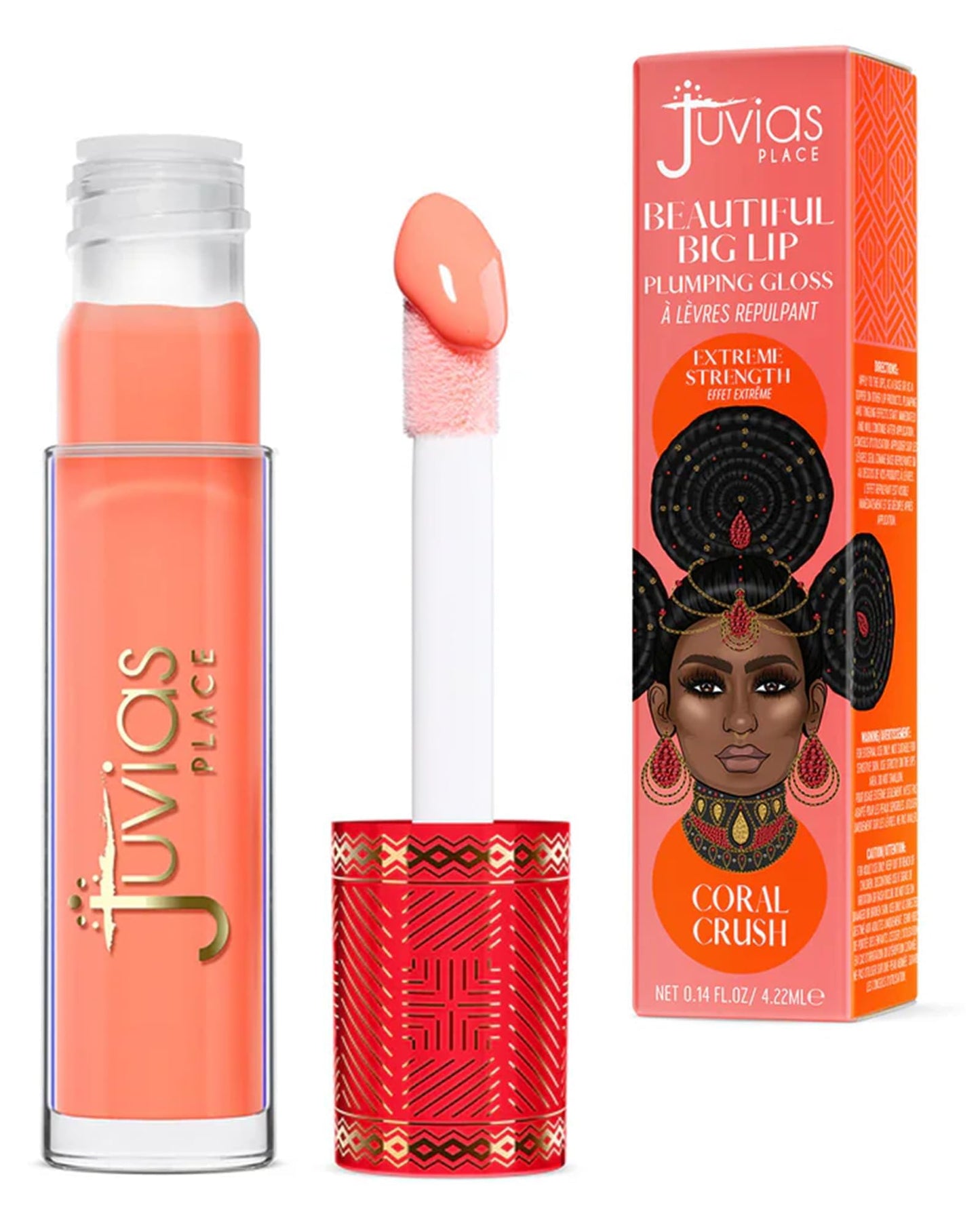 Juvia's Place Beautiful Big Lip Plumper - Coral Crush - Soft Coral Gloss for Full, Defined Lips, Summery Vibe - Plumping, Hydrating & High-Shine Beauty and Personal Care Juvia's Place