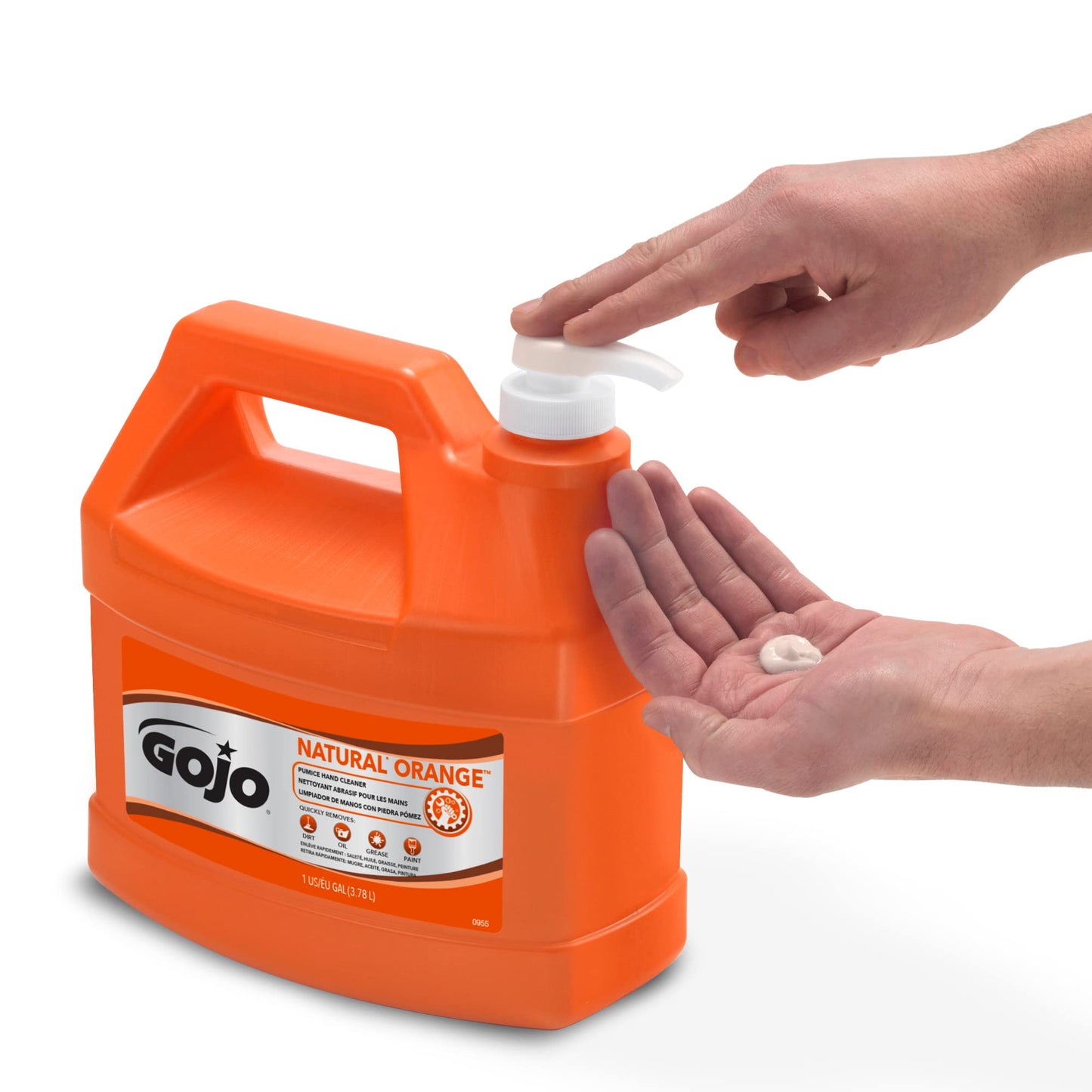 Gojo Natural Orange Pumice Hand Cleaner, 1 Gallon, Quick Acting Lotion, Pump Bottle, Pack of 1 Beauty & Personal Care GOJO