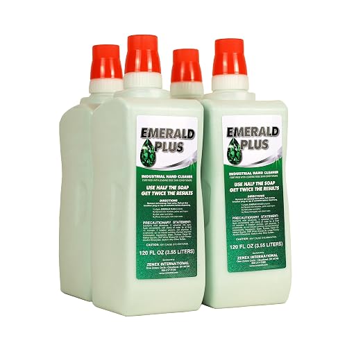 Zenex Emerald Plus Hand Soap - Industrial Hand Cleaner | Heavy Duty Detergent & Pumice Shop Soap | Dissolves Grease, Oil, Tar, Paint | Lemon Scent | Beauty & Personal Care Zenex