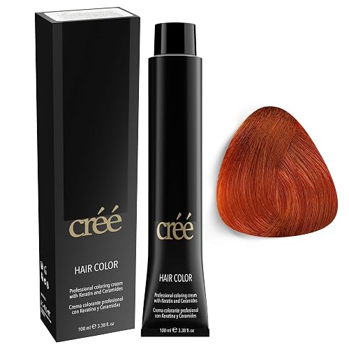 Cree Professional 7.44 - Intense Copper Blond Permanent Hair Color - Long Lasting, Rich Vibrant - Gray Coverage 100ml - 3.4 fl.oz. Beauty & Personal Care Créé