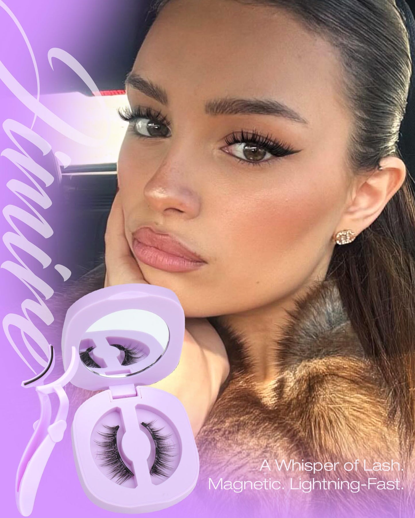 JIMIRE Magnetic Eyelashes Natural Look Wispy Magentic Lashes Reusable Magnetic Eyelashes with Applicator No Glue Needed Press on Magnetic Lashes Quick Beauty and Personal Care JIMIRE