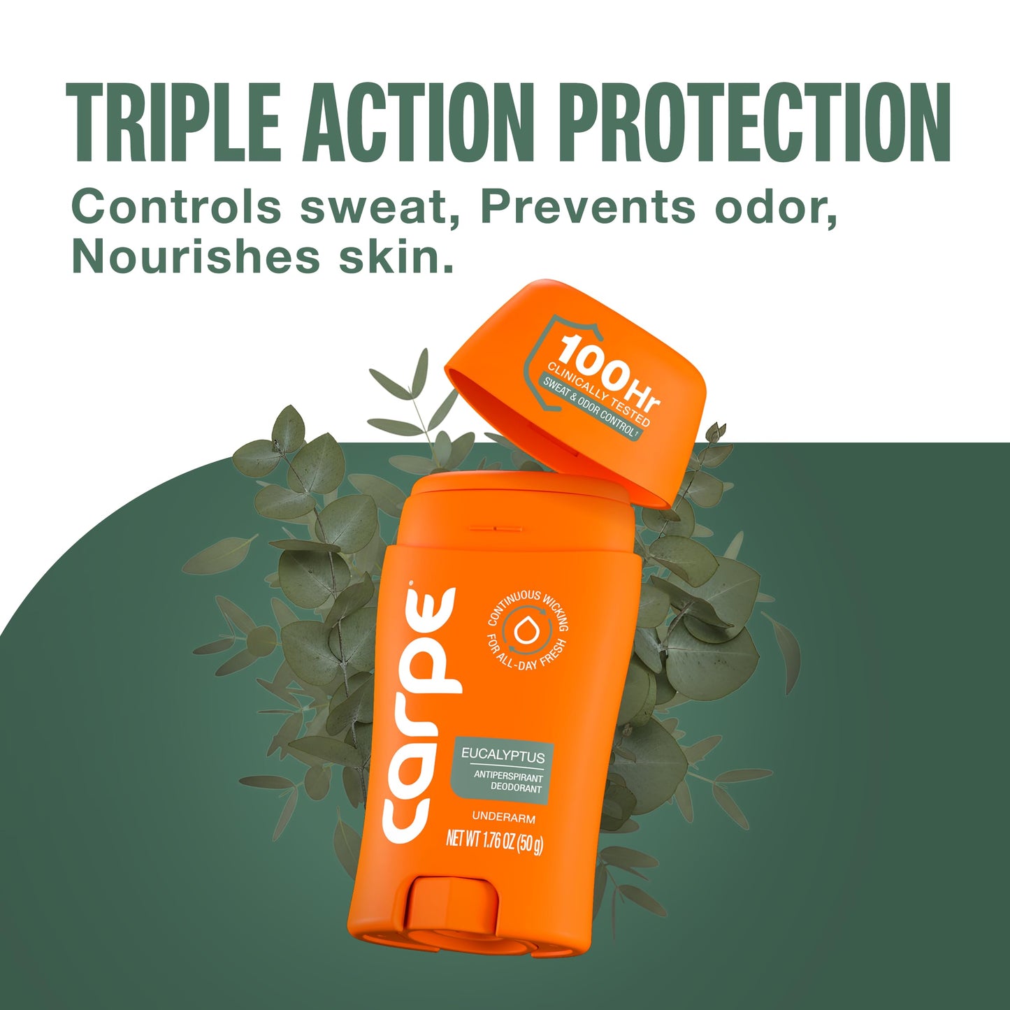 Carpe Underarm Antiperspirant Deodorant for Women and Men - Antiperspirant Deodorant for Stinky, Sweaty Armpits - Eucalyptus - 3 Pack with 3 Bonus Beauty and Personal Care Carpe