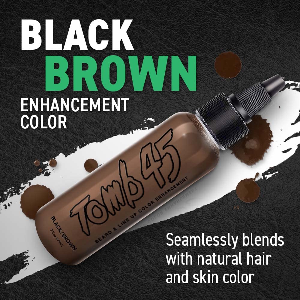 Tomb45 Beard & Lineup Enhancement (Brown/Black) - Water-proof, Shampoo safe, Safe on Skin Beauty & Personal Care Tomb 45