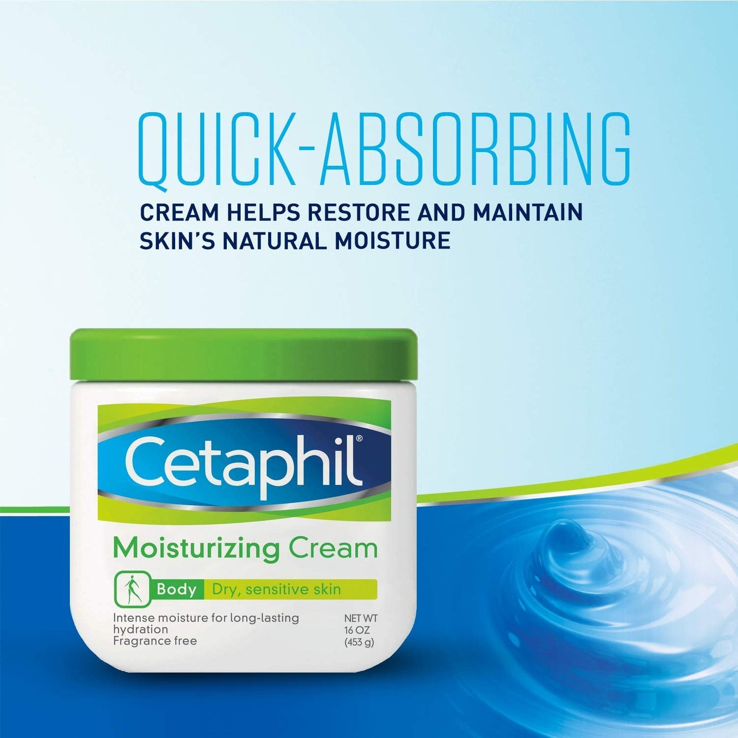 Cetaphil Moisturizing Cream for Dry/Sensitive Skin, Fragrance Free 16 oz (Pack of 2) Beauty & Personal Care Cetaphil