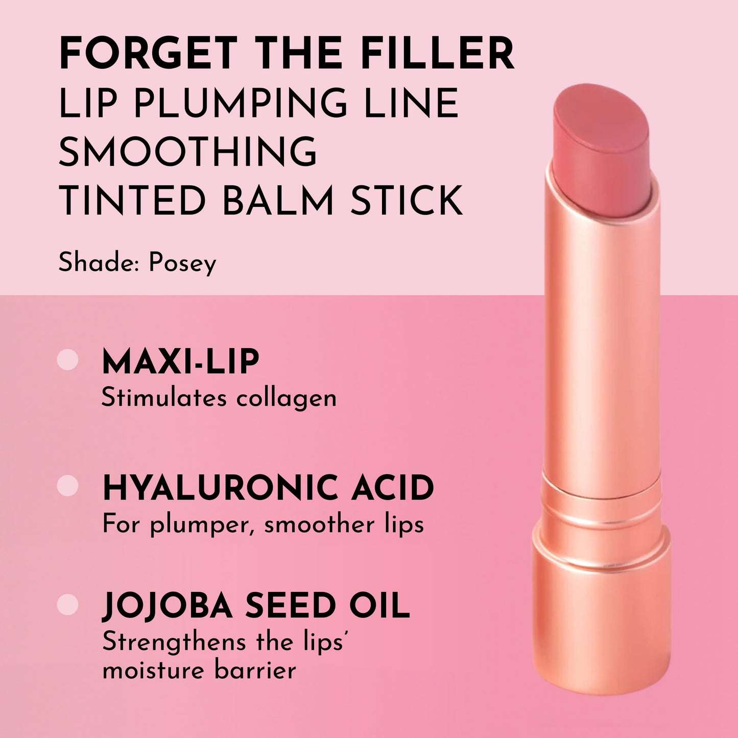 Lawless Forget the Filler Lip Plumping Line Smoothing Tinted Balm - Posey - Premium Tinted Lip Balm with Natural Ingredients to Plump and Smooth Lips Beauty & Personal Care Lawless