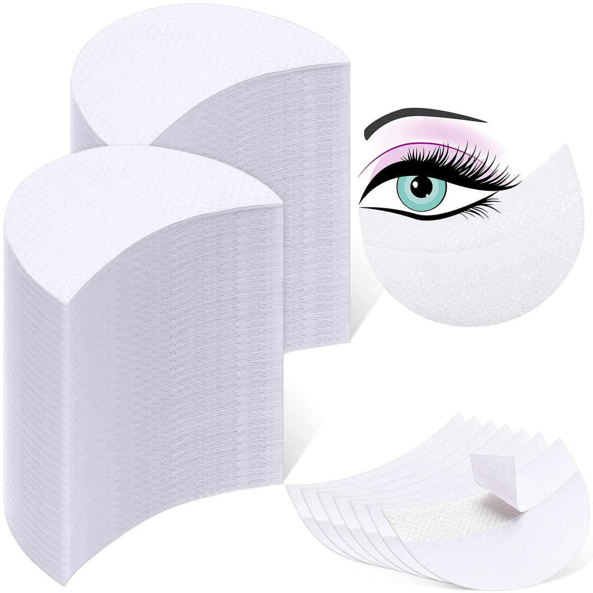 600 Pieces Eyeshadow Pad Shield Eyeshadow Patches White Eyeshadow Stencils Under Eye Pads Prevent Makeup Residue for Eyelash Extensions Lip Makeup Beauty & Personal Care Zhanmai