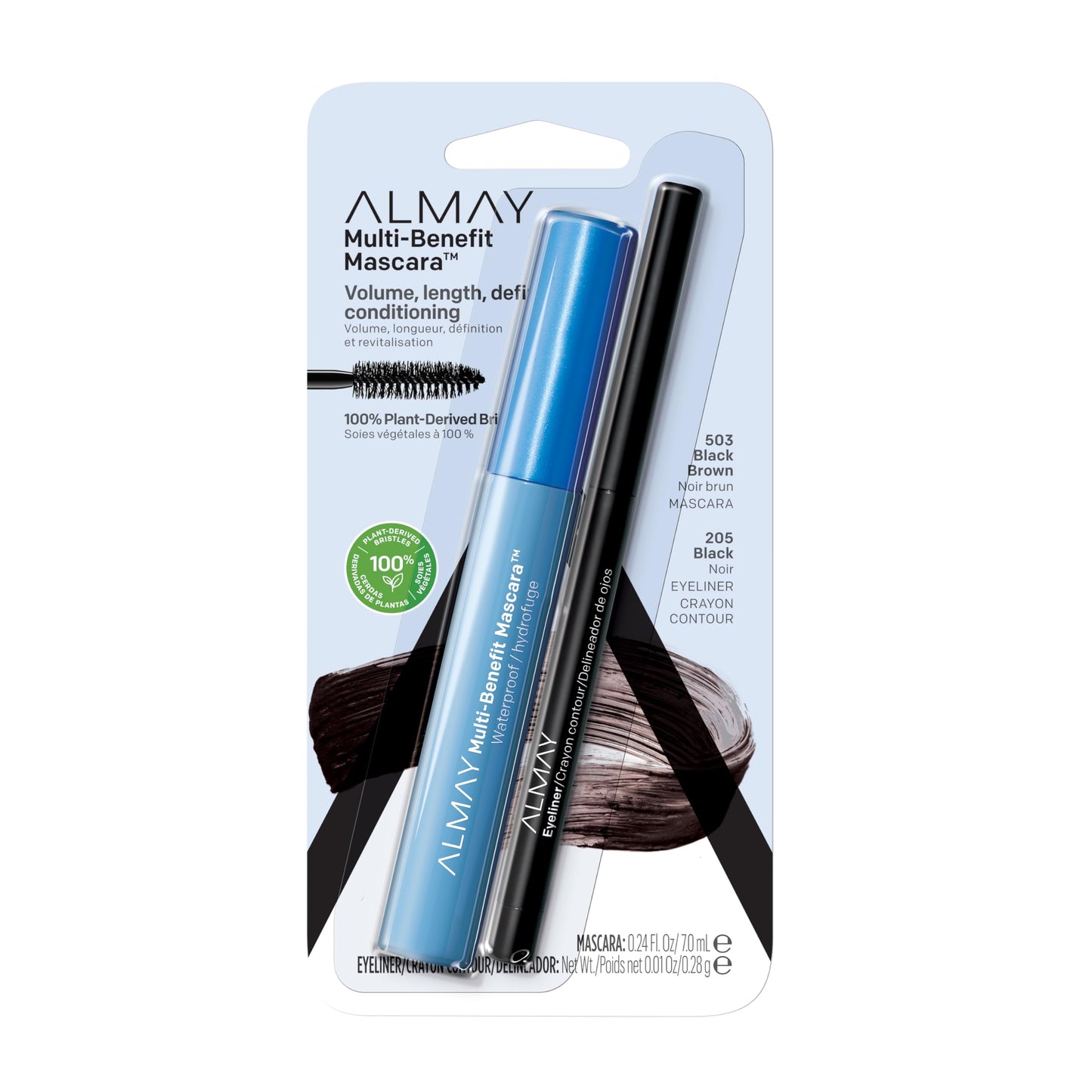 Almay Multi-Benefit Mascara and Eyeliner Duo, Eye Makeup Gift Set for Women, Black Brown Beauty & Personal Care Almay