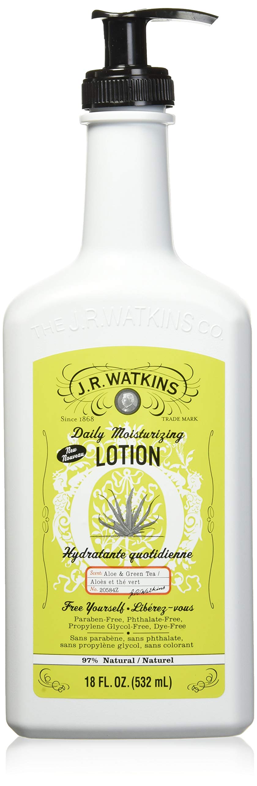 Atkins Jr Watkins Aloe and Green Tea Daily Moisturizing Lotion, 18 Ounce Beauty & Personal Care J.R. Watkins