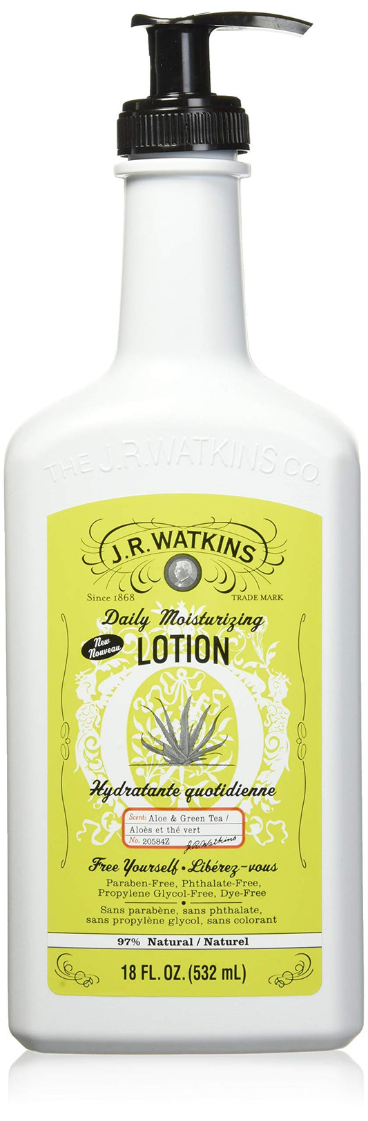 Atkins Jr Watkins Aloe and Green Tea Daily Moisturizing Lotion, 18 Ounce Beauty & Personal Care J.R. Watkins