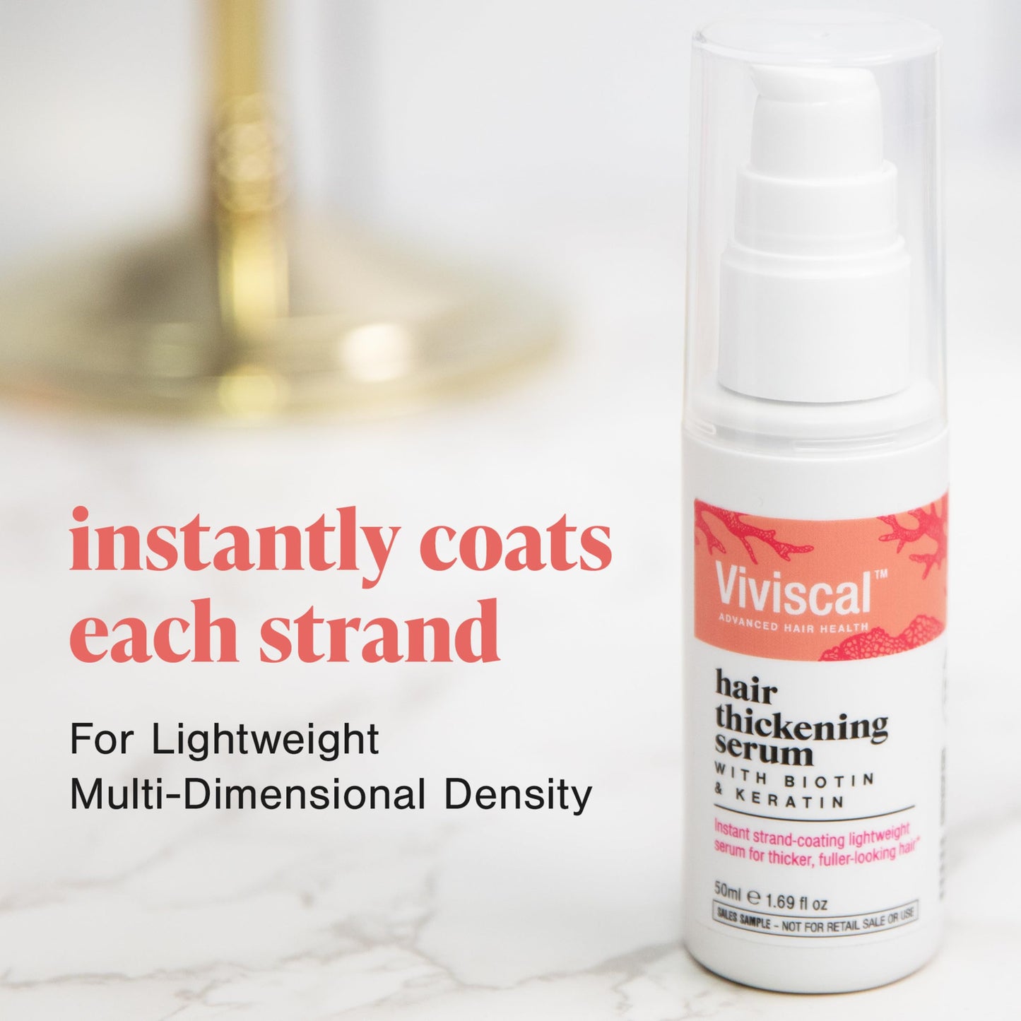 Viviscal Hair Thickening Serum, Leave-in Elixir for Thicker, Fuller Looking Hair, Instant Lightweight Hair Product with Keratin & Biotin, 1.69 fl oz Beauty & Personal Care Viviscal