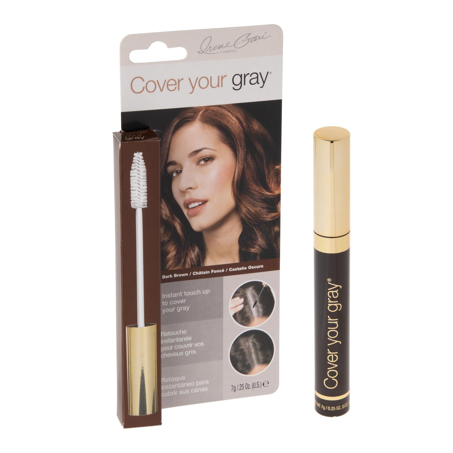 Irene Gari Instant Touch Up To Cover Your Gray Brush In Hair Mascara (Dark Brown) 0.25 Oz by Cover Your Gray Beauty & Personal Care Cover Your Gray