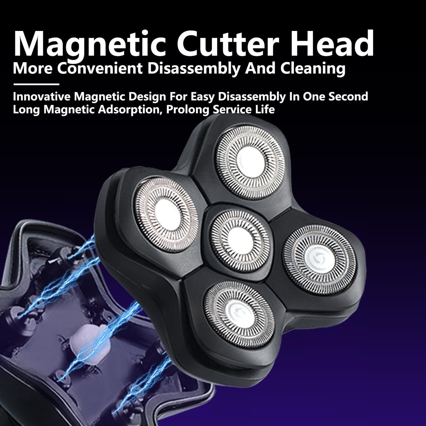HONTEC New Upgrade 5 Head Shaver Replacement Heads for Skull Shaver, Pitbull, Palm and Butterfly Kiss Shavers Beauty and Personal Care HONTEC