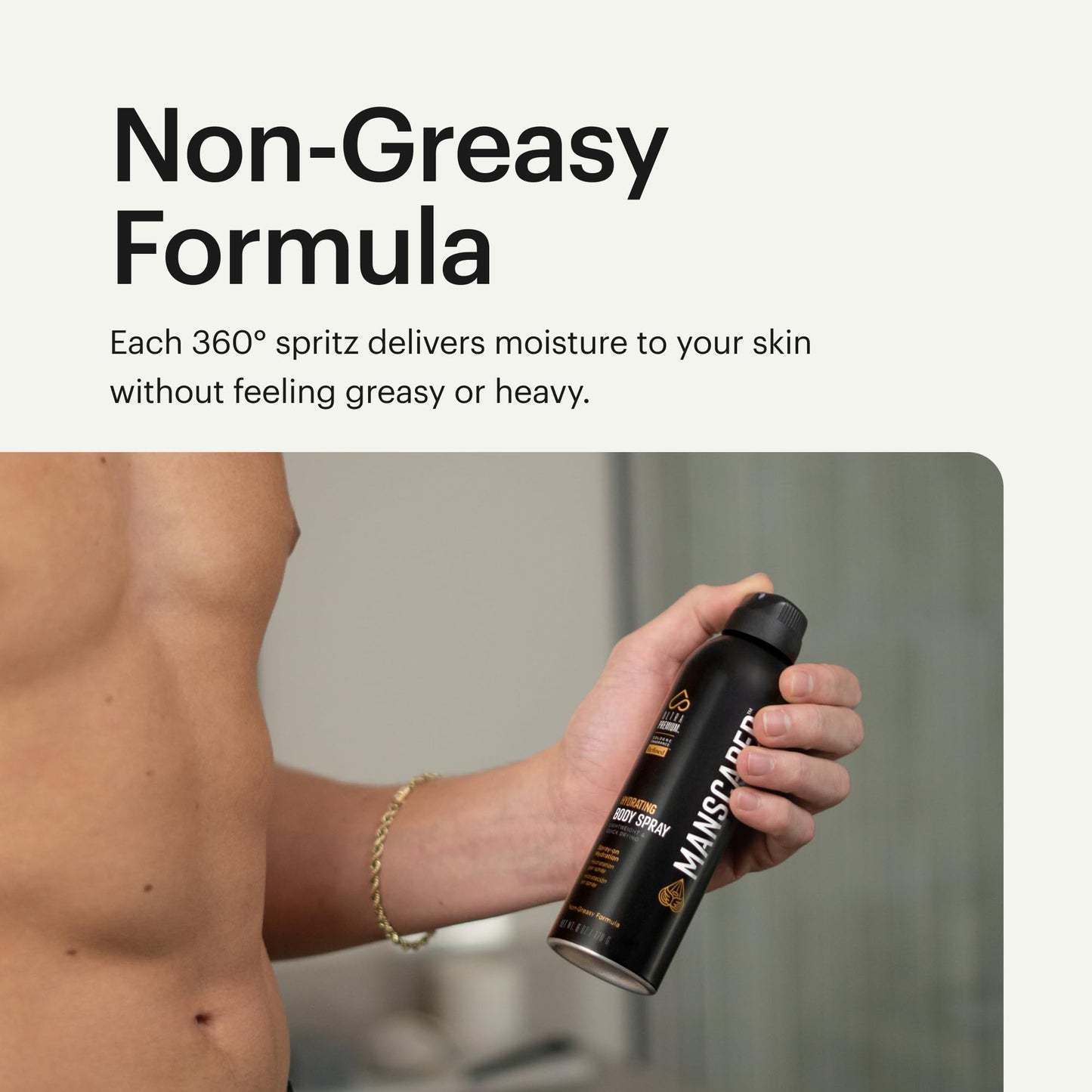 MANSCAPED® UltraPremium Hydrating Body Spray, Non-Greasy Quick Drying Spray-On Moisturizer Formula with Red Algae and Hyaluronic Acid Beauty & Personal Care MANSCAPED