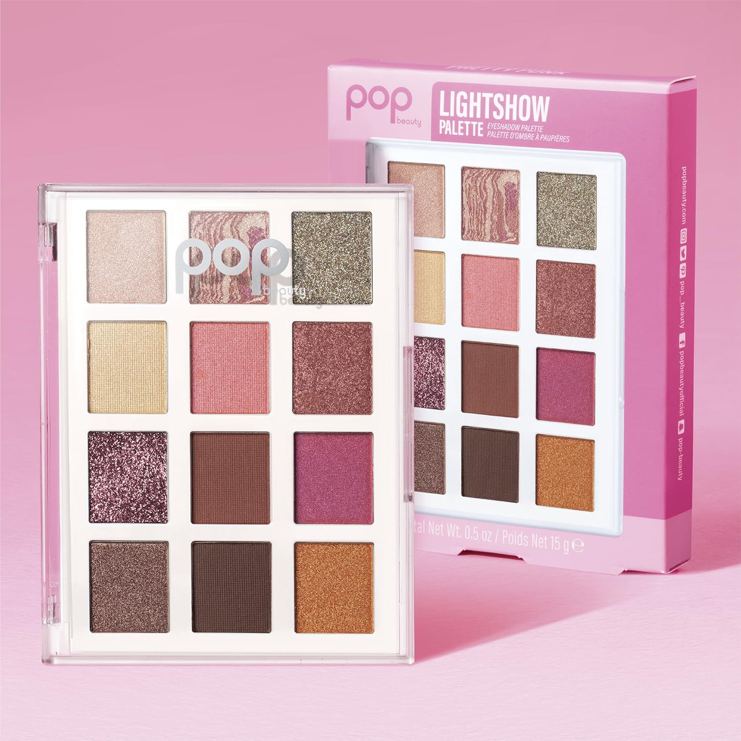 POP Beauty LIGHTSHOW PALETTE | PRETTY PUNK - Eyeshadow Palette, 12 Shades, Complementary Colours, Multi-Textured, Richly-Pigmented | Matte, Metallic Beauty & Personal Care POP Beauty