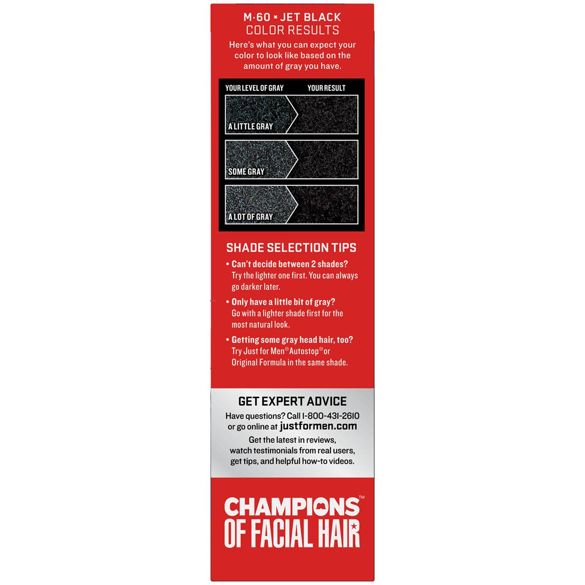 Mustache and Beard Brush-In Color Gel Jet Black Beauty & Personal Care Just for Men