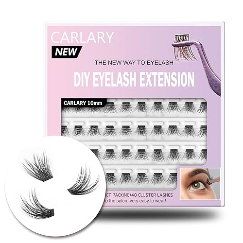 Lash Clusters, DIY Eyelash Extension, Reusable Individual Lash Clusters, 3D Effect Wispy C Curl False Eyelashes for Home Eyelash Extensions Beauty & Personal Care WONSIS
